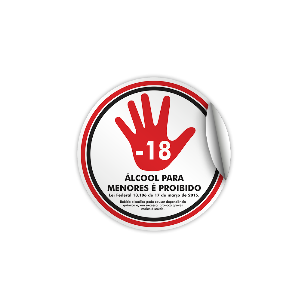 Selo de proibido para menores de 18 anos